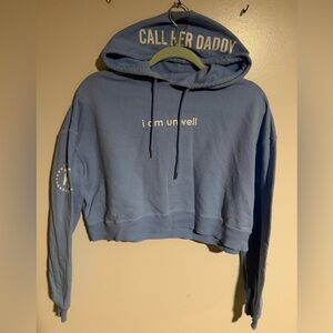 Call Her Daddy Unwell Cropped Hoodie - good condition!